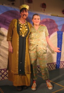 The Emporer and Wishee Washee, played by mother-and-daughter team Jo and Amy Heaphy.  I loved the orange hightops!